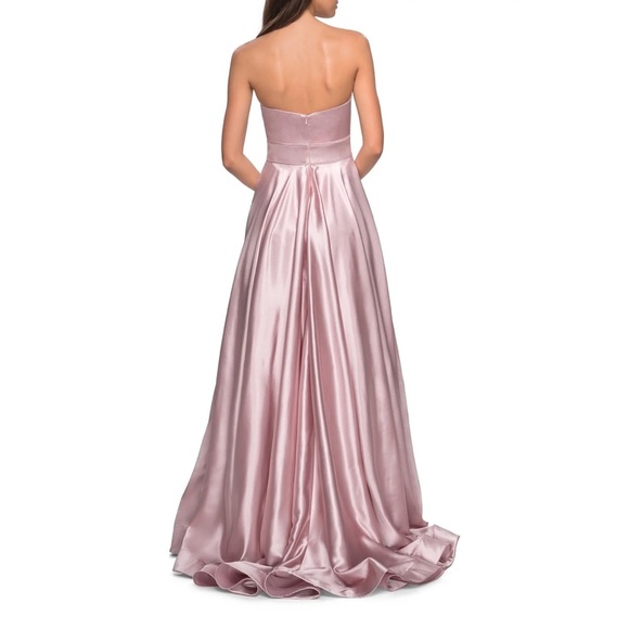 LA Femme Strapless Satin Ballgown 🌺IN STORES🌺 - Picture 2 of 2